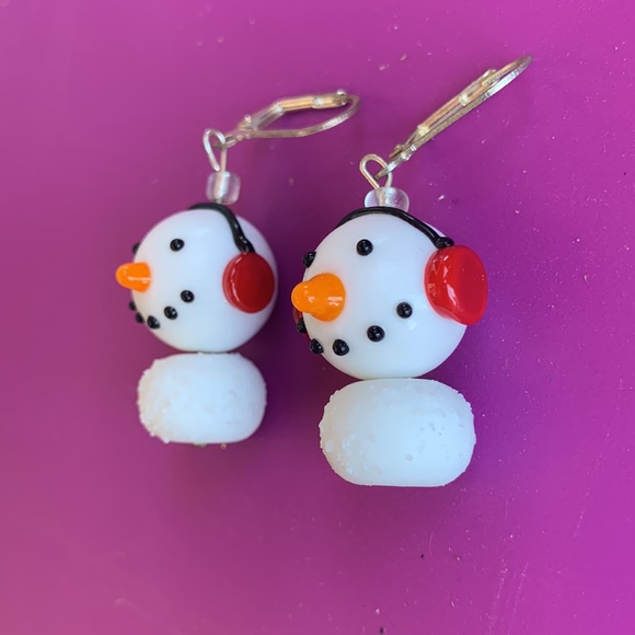 ☃️ Snowman Earrings - Picture 2 of 2